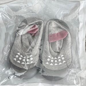 Cozy Gray and Pink Baby Walker Shoes